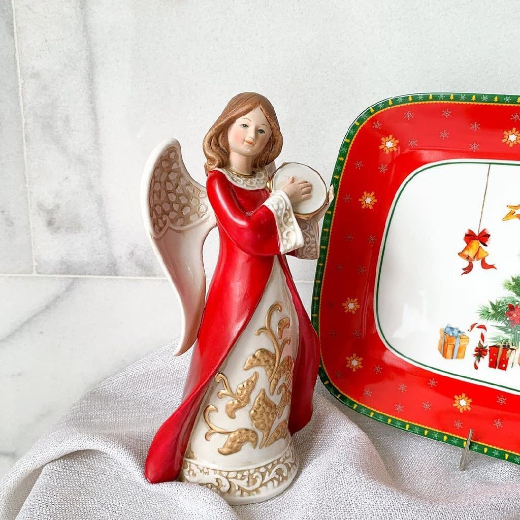 Conjunto de Porcelana Natalino com 6 Peças