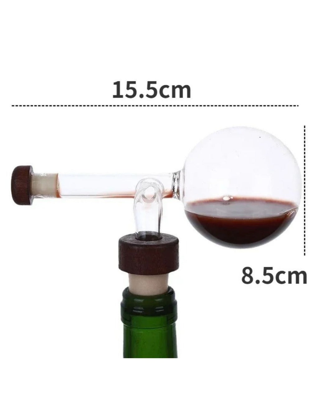 Aerador de Vinho Tinto em Vidro