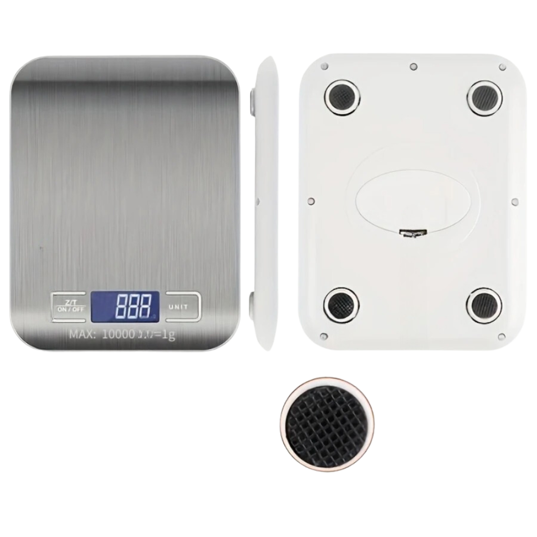 Balança de Cozinha Digital Elétrica Multifuncional 1 g/10 kg com Display LCD