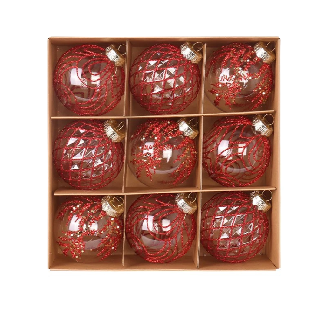 Bolas para Árvore de Natal Luxo com 9 Peças