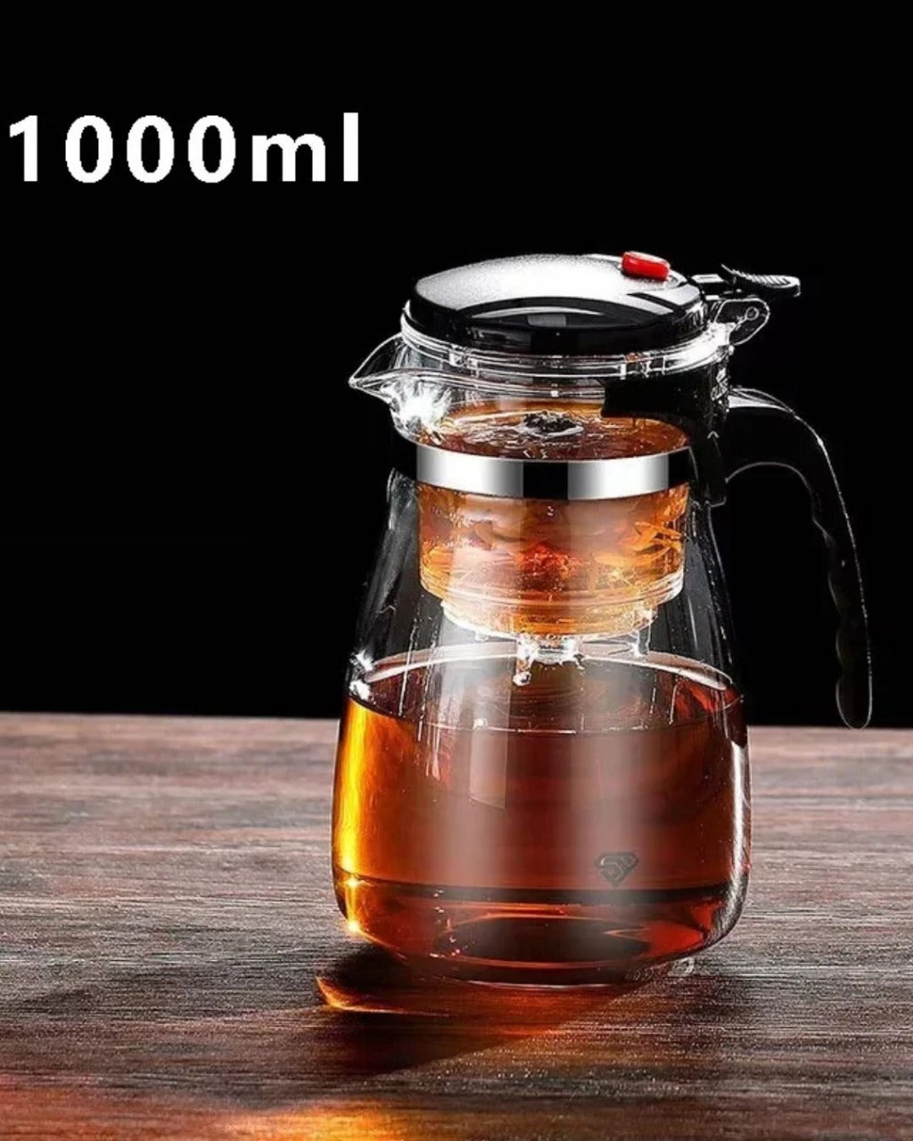 Chaleira em Vidro Resistente ao Calor com Infusor para Chá