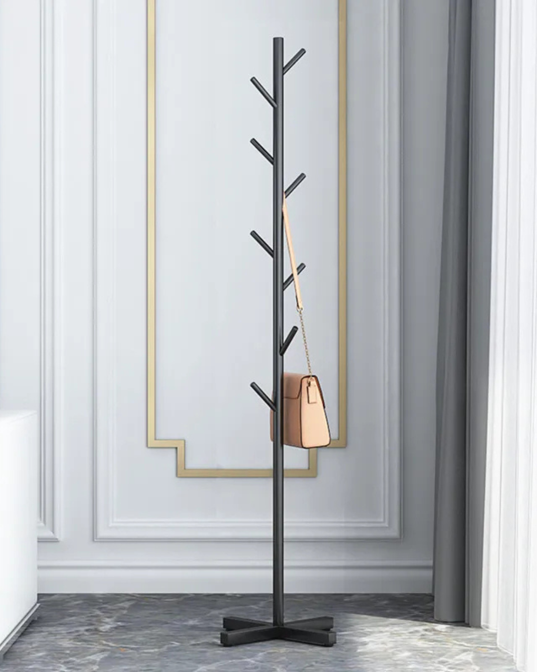 Cabide de Roupas Doméstico de Mármore Cabide de Chão Moderno