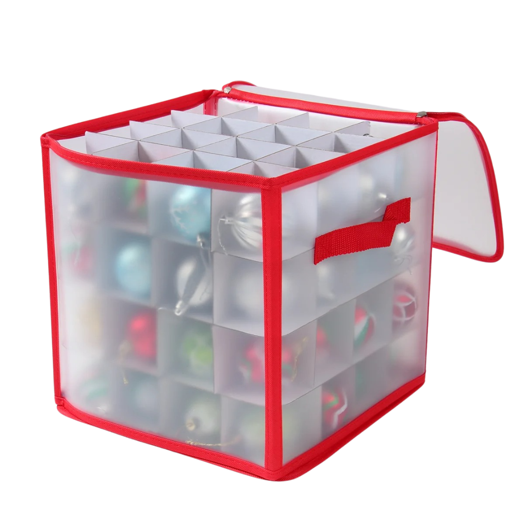 Caixa de Armazenamento de 64 Grades para Decoração de Natal