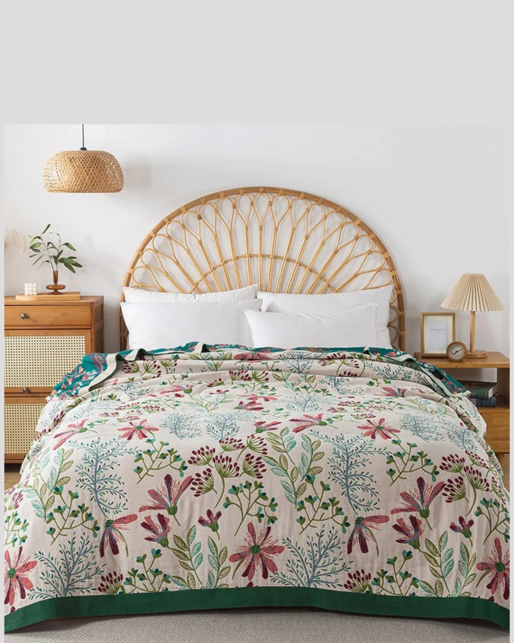 Cobertor de Algodão Aconchegante para Sofá ou Cama