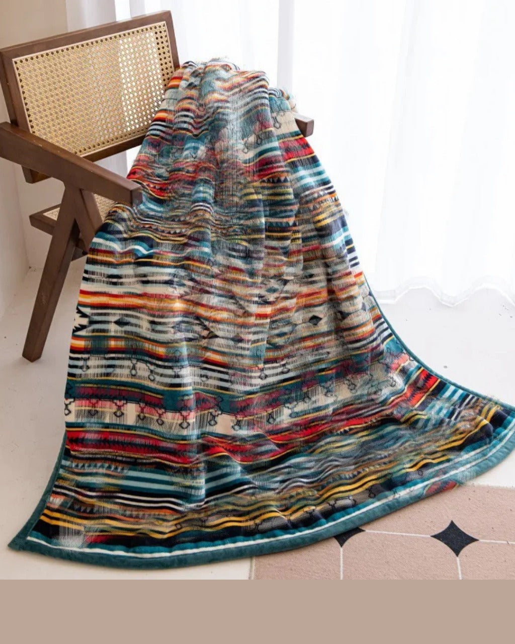 Cobertor de Flanela Dupla Face com Lã de Cordeiro Aconchego para Dormitório e Cama