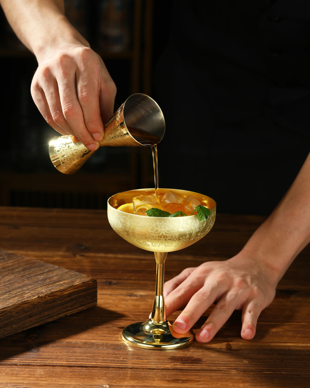 Conjunto 2 Copos Coupe Aço Inox Taças Coquetel Duráveis