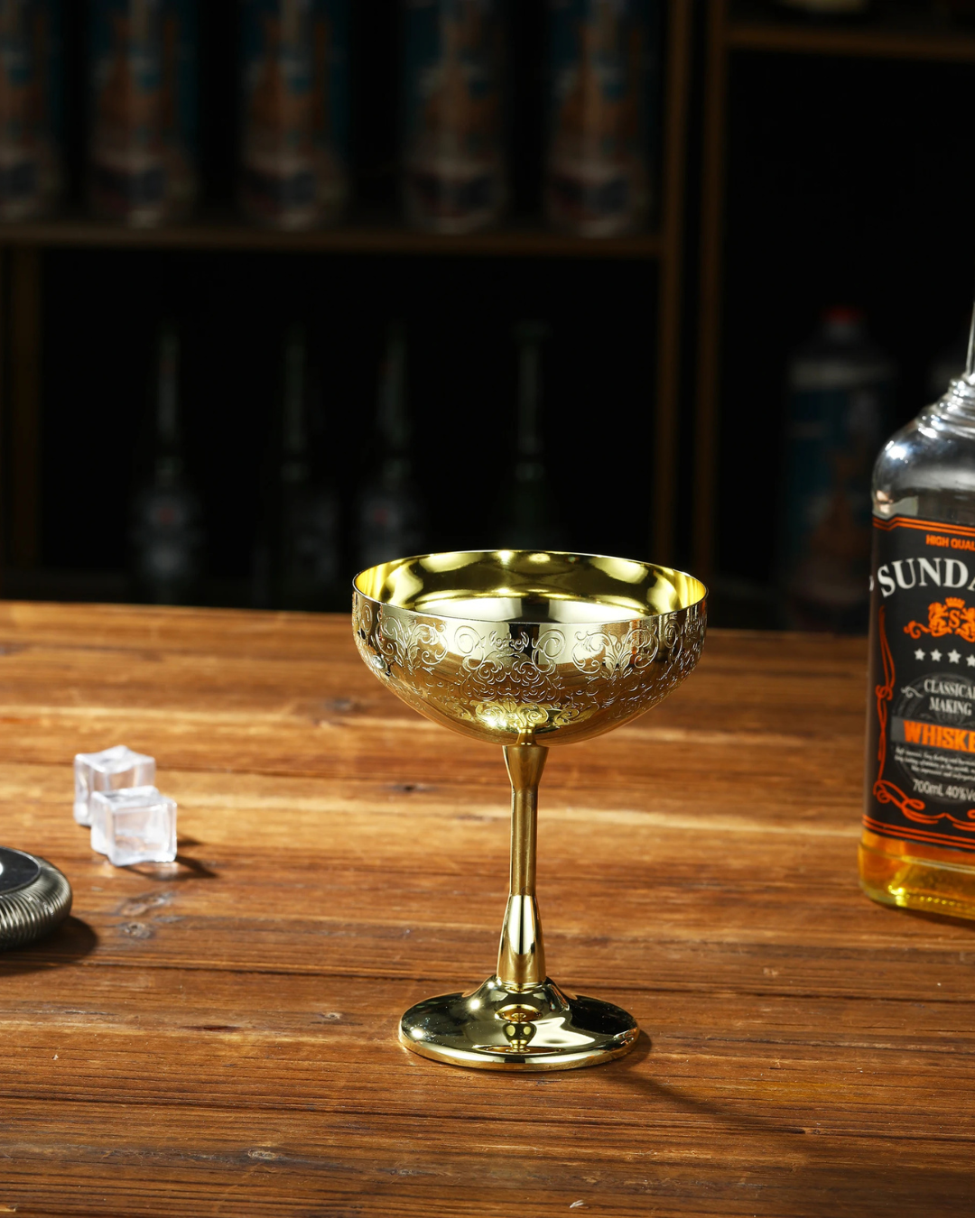 Conjunto 2 Copos Coupe Aço Inox Taças Coquetel Duráveis