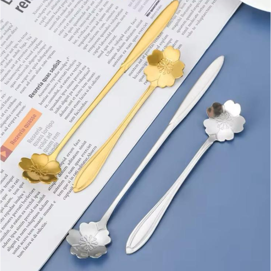 Conjunto de 4 Colheres de Café em Aço Inoxidável