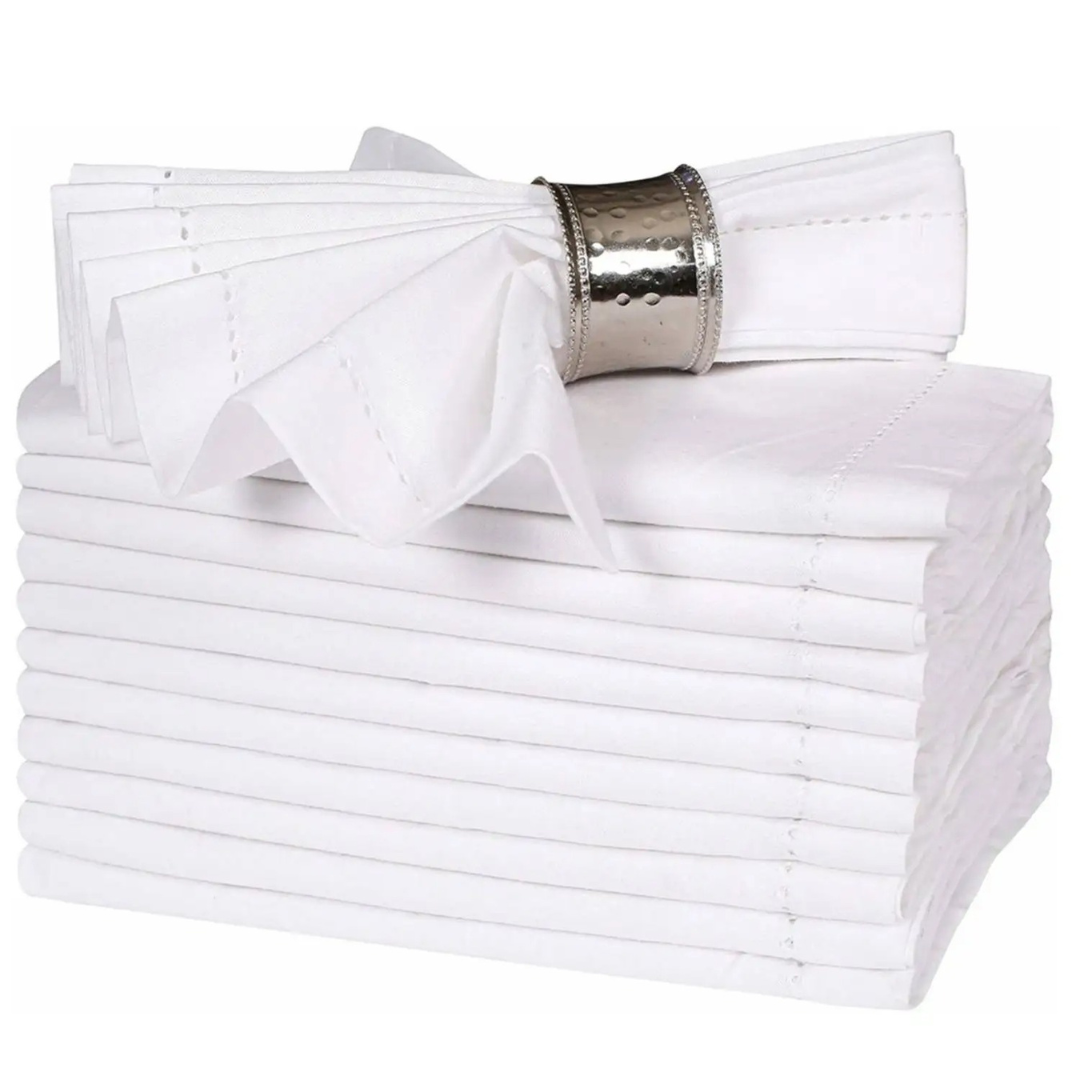 Conjunto de Guardanapos de Linho com Bainha 12 Peças