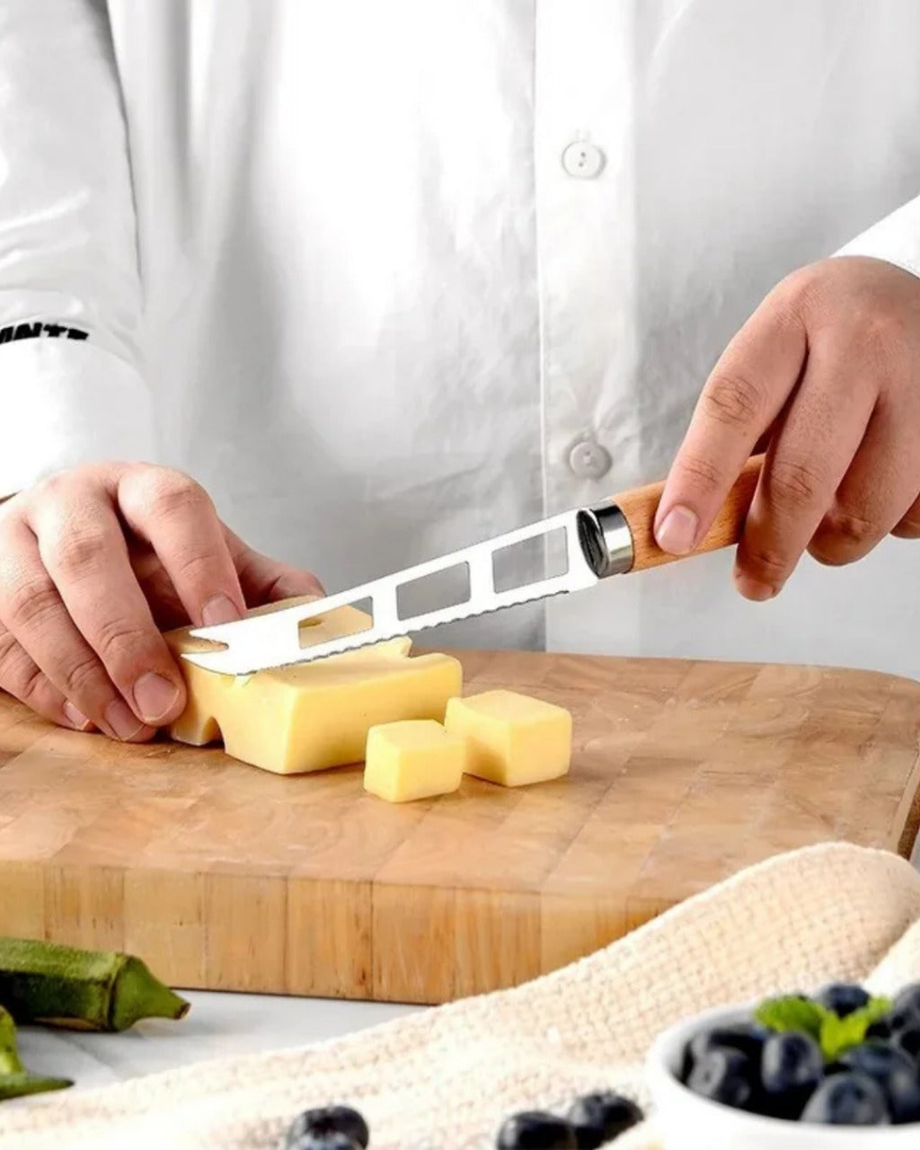 Conjunto de Utensílios de Cozinha com Cabo de Madeira 9 Peças Funcional e Estiloso