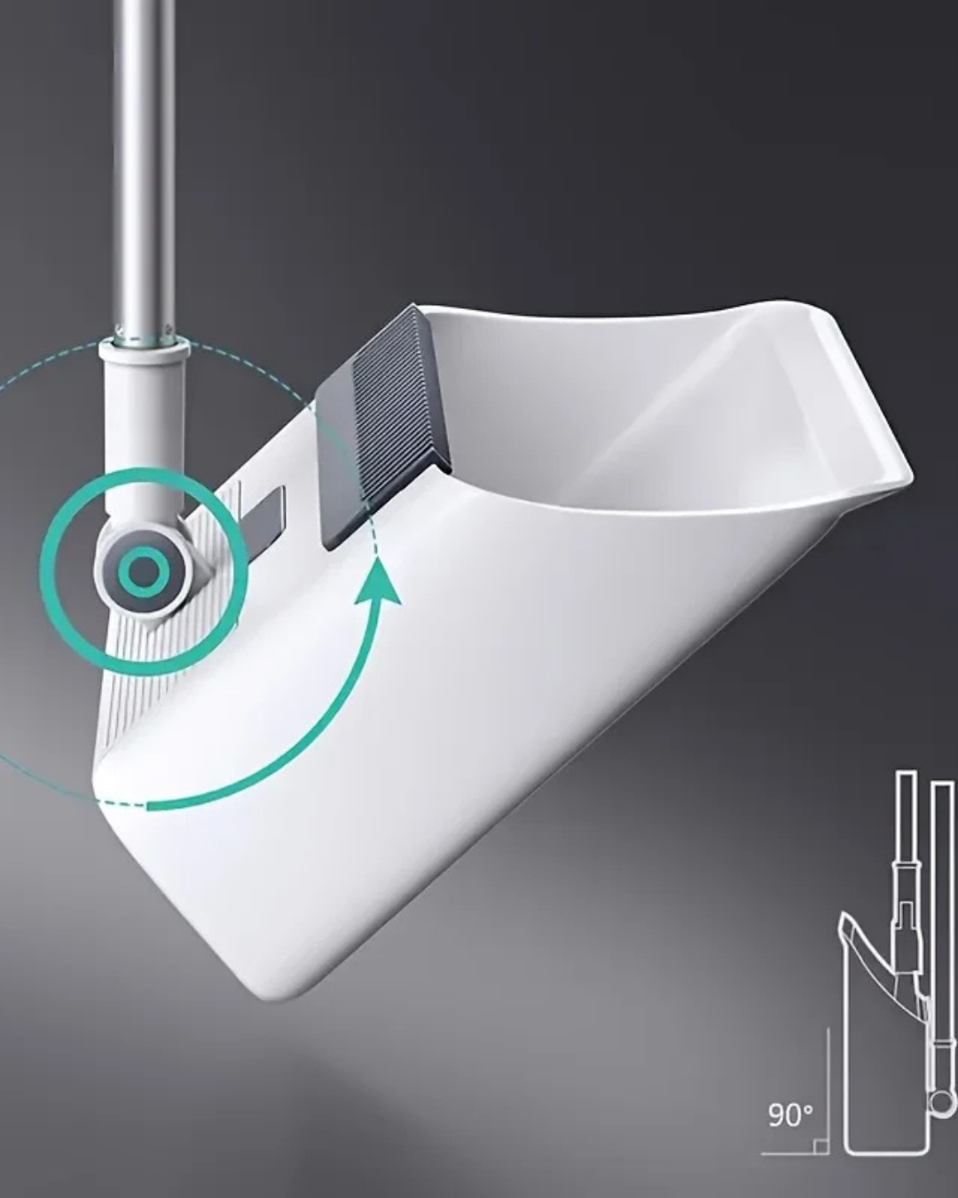 Conjunto de Vassoura e Pá de Lixo 3 em 1 Prático e Funcional para Limpeza Doméstica