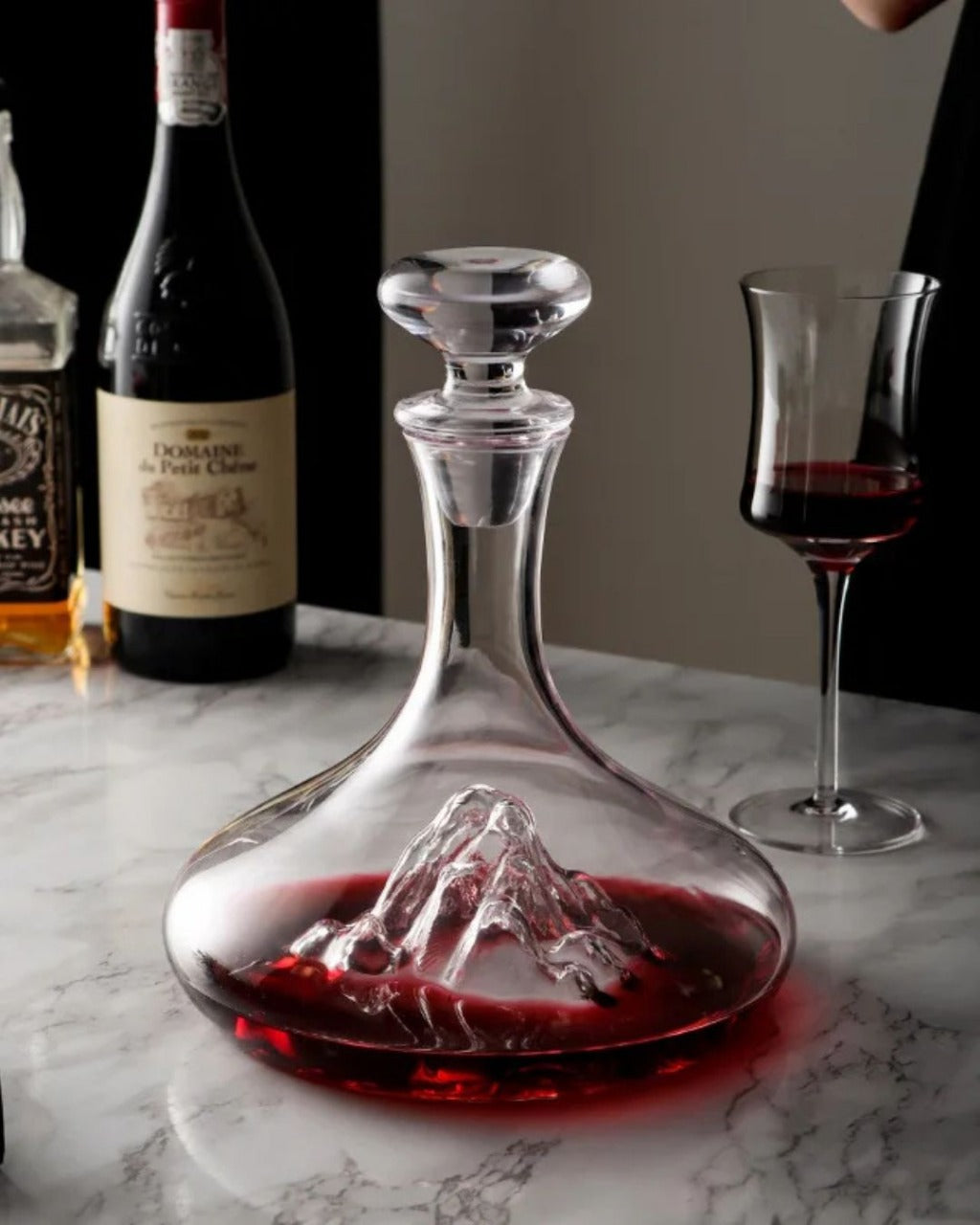 Decantador de Vidro Transparente Moderno para Vinho e Brandy Ideal para Festas e Jantares