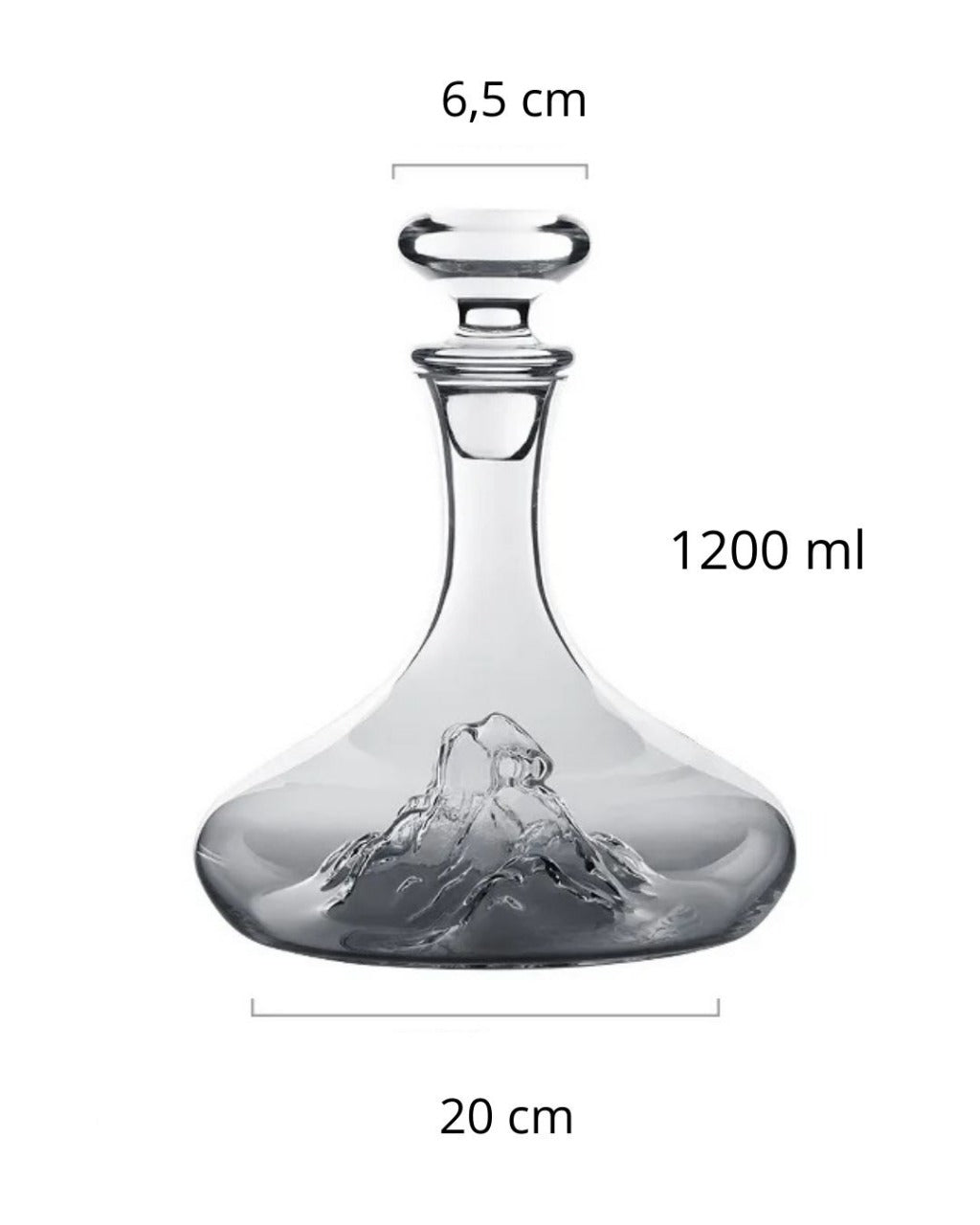 Decantador de Vidro Transparente Moderno para Vinho e Brandy Ideal para Festas e Jantares