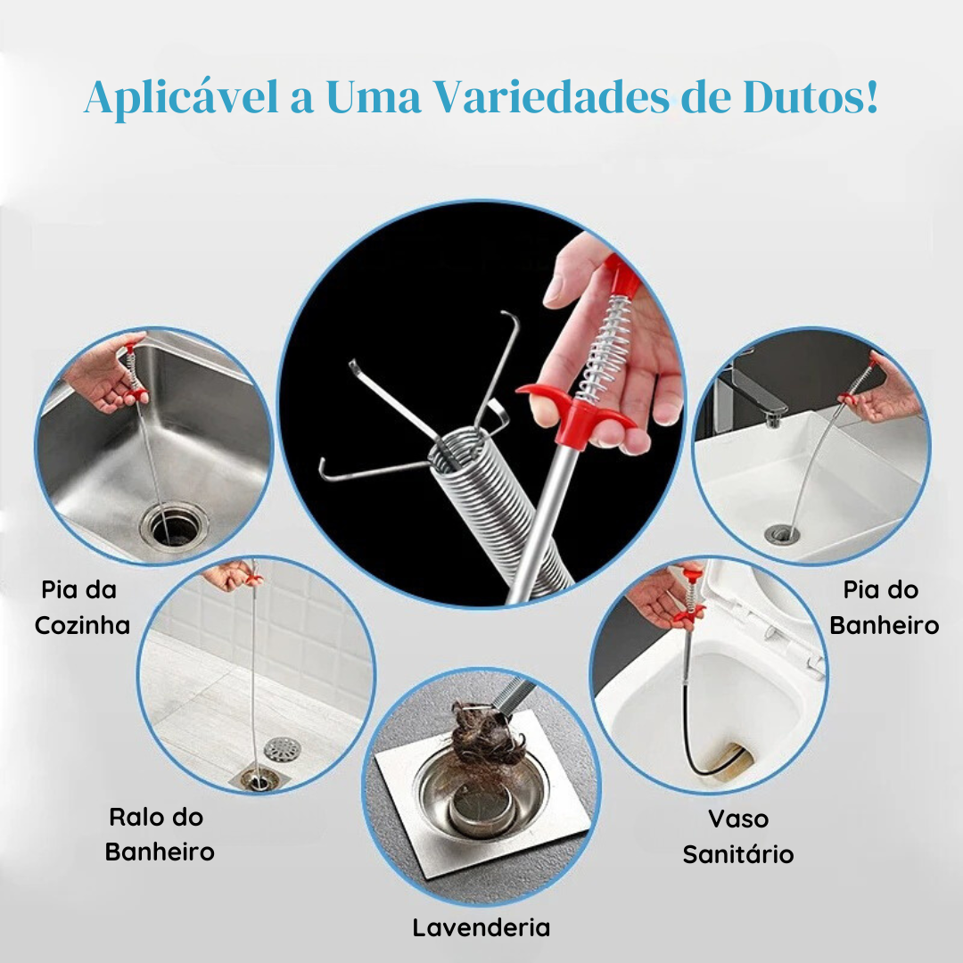 Desentupidor Limpador de Pias e Ralos com Garra Mecânica COMPRE 1 LEVE 2 + Frete Grátis