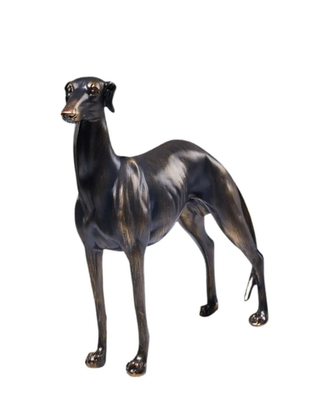 Estátua de Cachorro Galgo em Resina Decoração Elegante para Sala ou Escritório