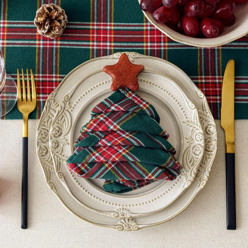 Guardanapos de Natal em Poliéster Reutilizáveis e Duráveis