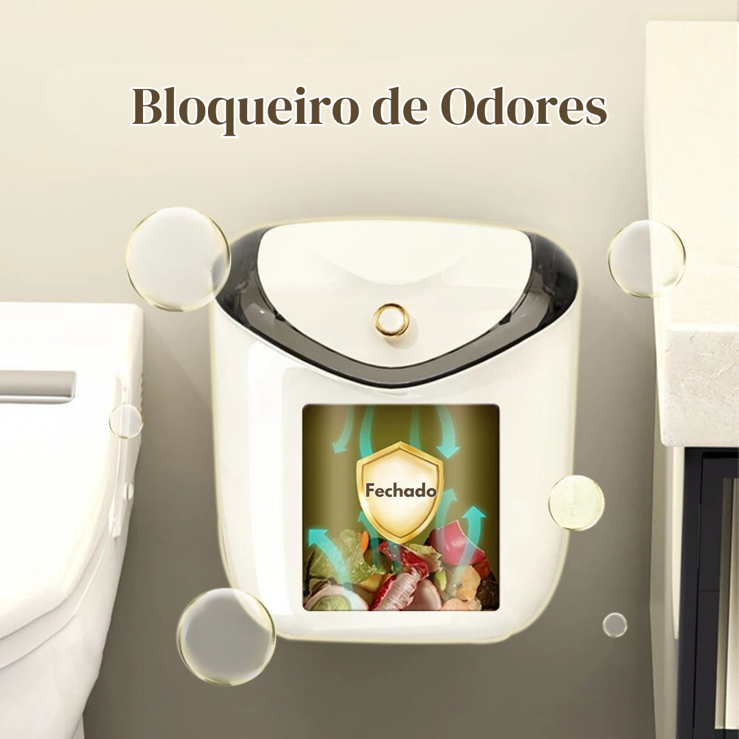 Lixeira Vintage Luxury Pendurada com Tampa Rolante