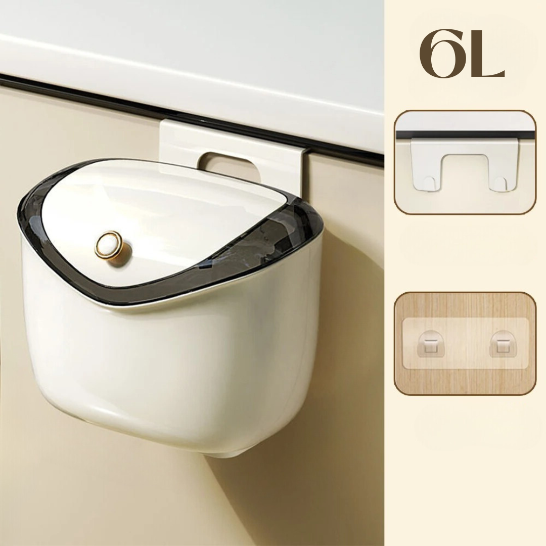 Lixeira Vintage Luxury Pendurada com Tampa Rolante