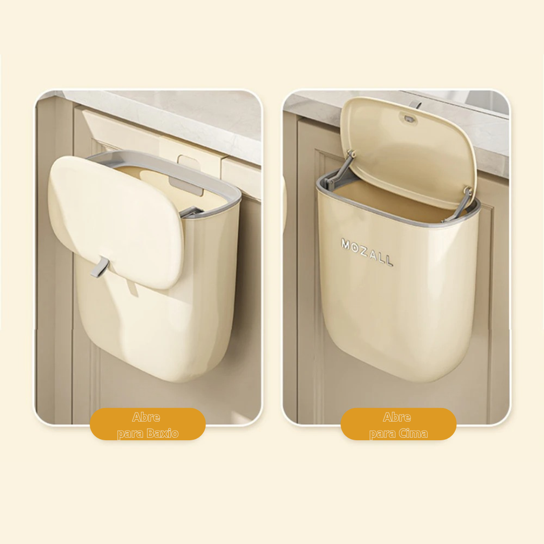 Lixeira de Compostagem Suspensa com Tampa para Cozinha