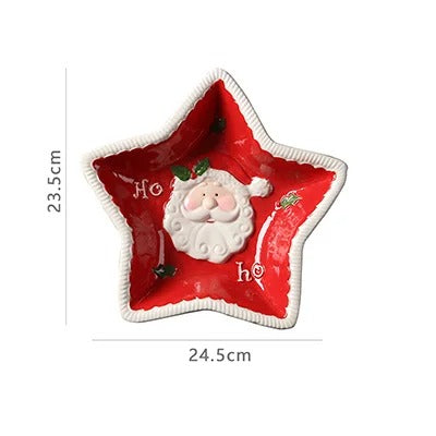 Louça de Cerâmica Natalina com Papai Noel em Relevo