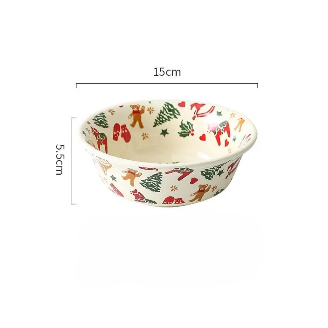 Louças de Cerâmica com Tema Natalino