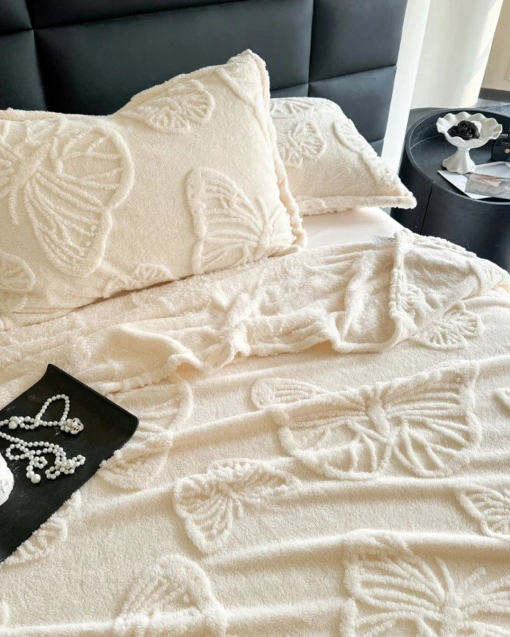 Manta de Flanela 3D com Borboleta Cobertor Quente para Todas as Estações