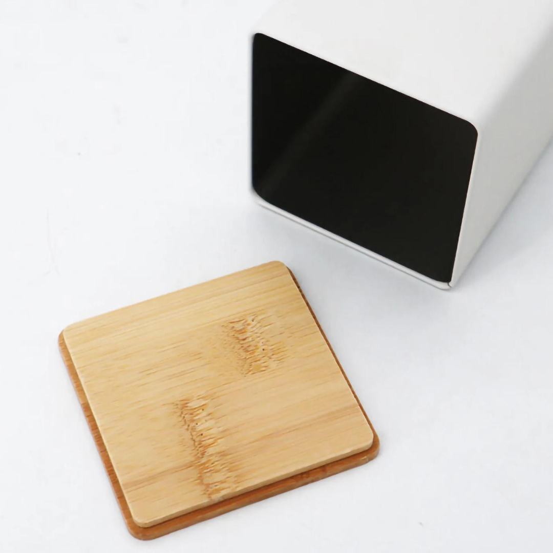 Potes Herméticos para Organizar de Cozinha com Tampa de Bambu