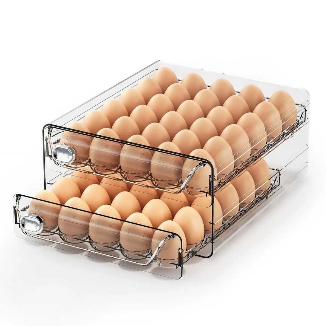 Porta-Ovos Organizador de Geladeira Transparente
