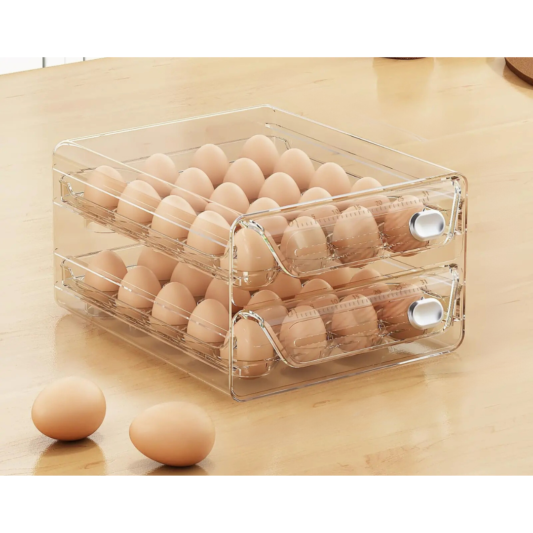 Porta-Ovos Organizador de Geladeira Transparente