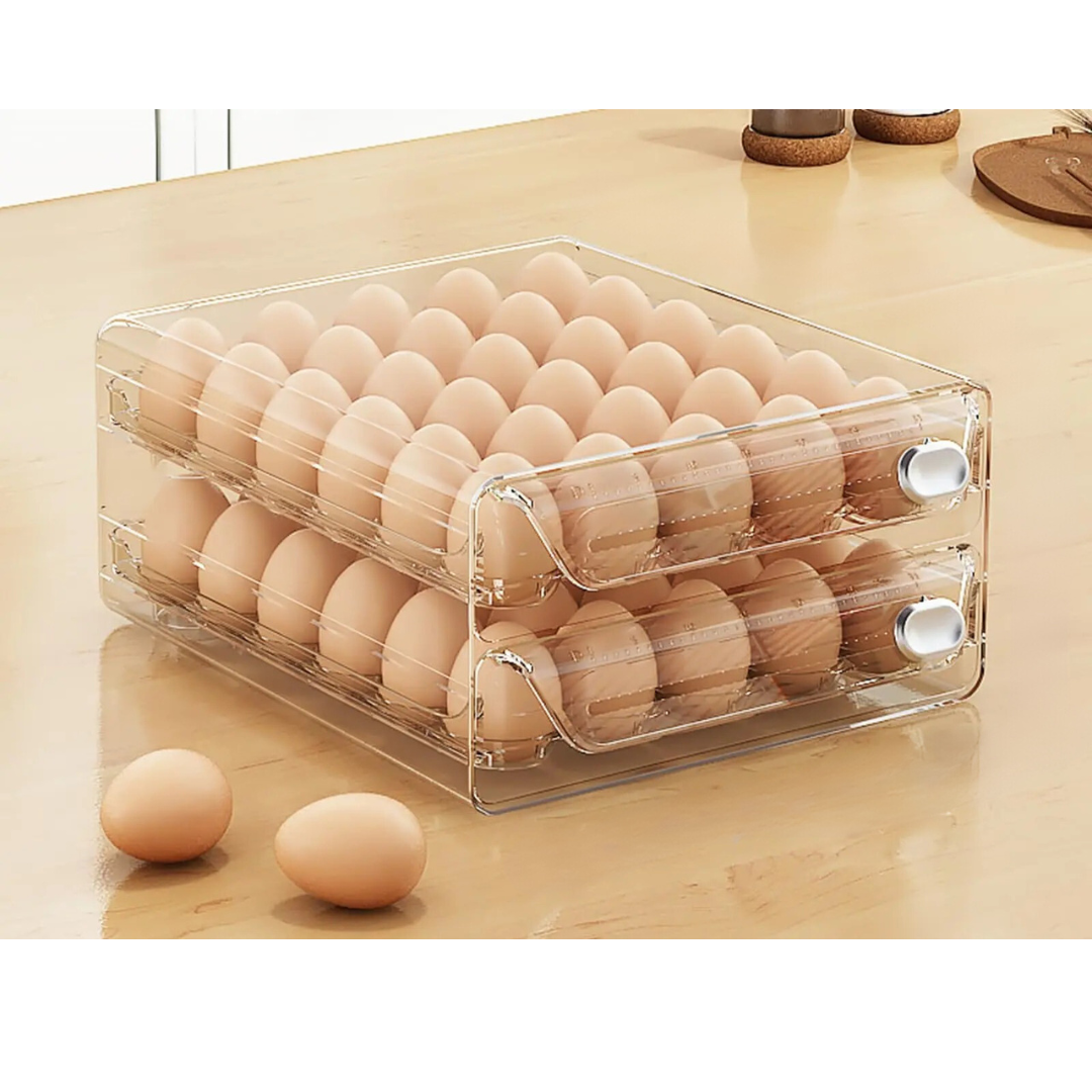 Porta-Ovos Organizador de Geladeira Transparente
