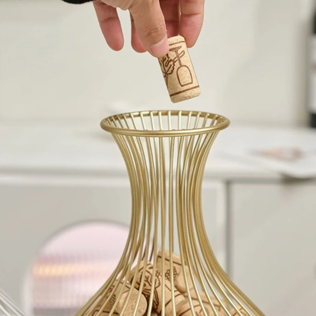 Porta Rolhas Decorativo de Metal para Bar ou Cozinha