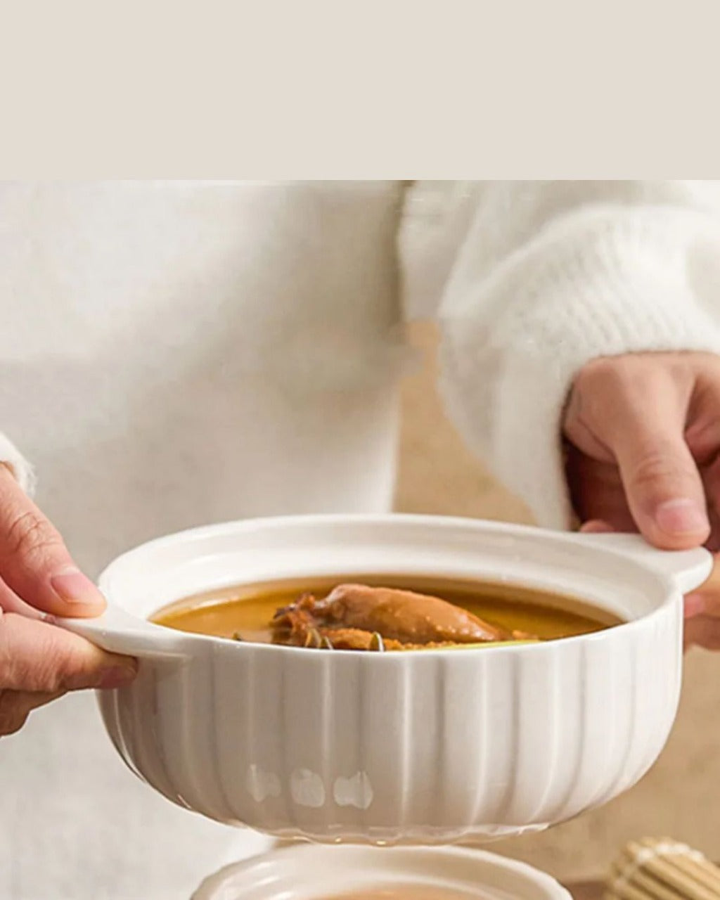 Prato de Cerâmica Térmico para Servir Refeições Quentes