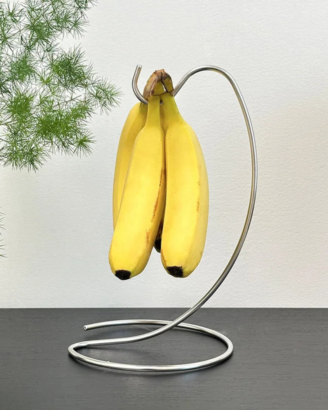 Rack de Banana com Ganchos em Bambu ou Ferro Suporte de Frutas Frescas