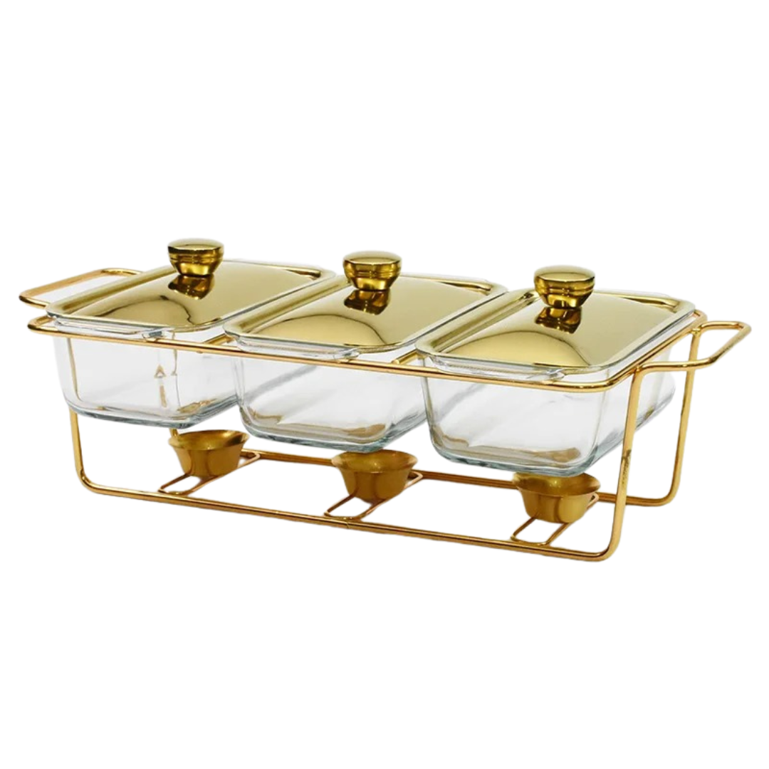 Rechaud Aquecedor de Alimentos Luxo para Buffet