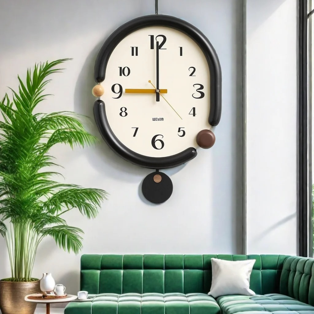 Relógio de Parede Oscilante Vintage