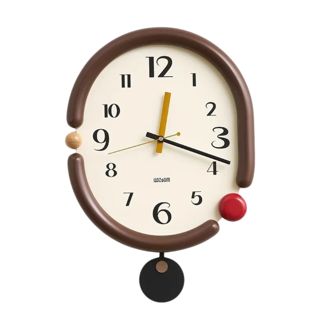 Relógio de Parede Oscilante Vintage