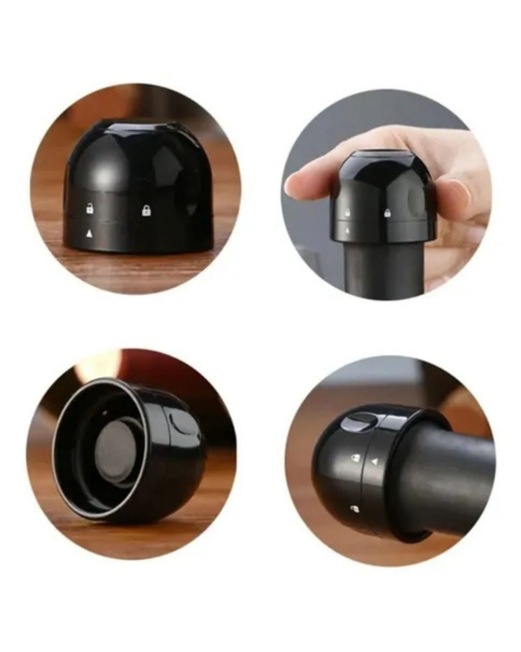 Rolha de Vinho e Espumante a Vácuo com Trava Giratória