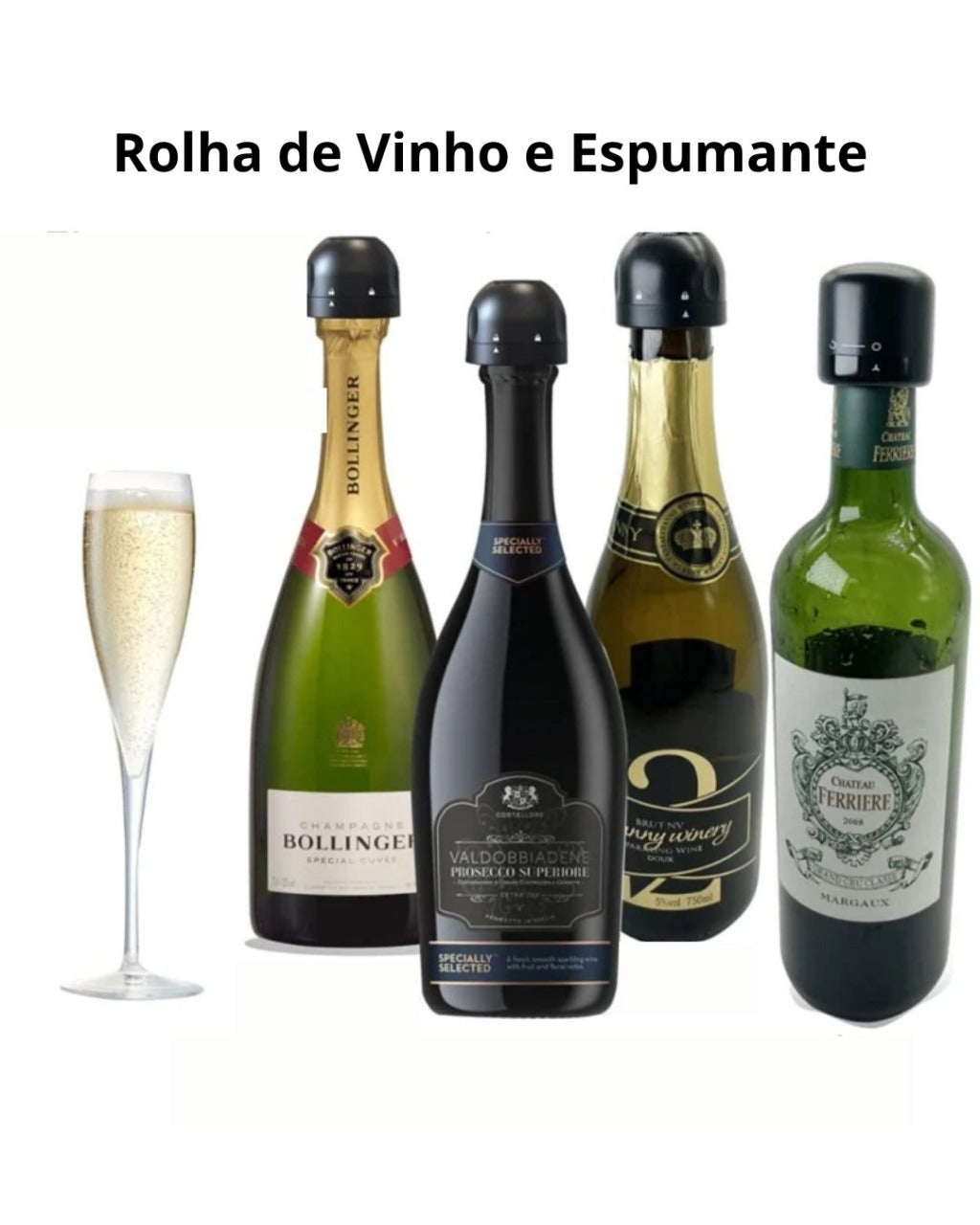Rolha de Vinho e Espumante a Vácuo com Trava Giratória