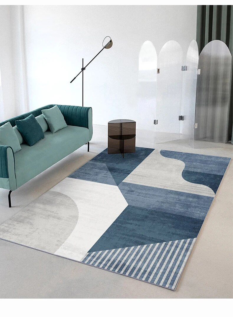 Tapete Retangular Decorativo - Coleção BlueGeometric