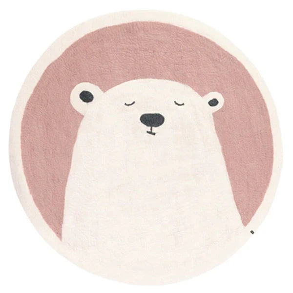 PROMO OUTLET - Tapete Decorativo Infantil redondo animais - Coleção Fofura Animal - 1,40m