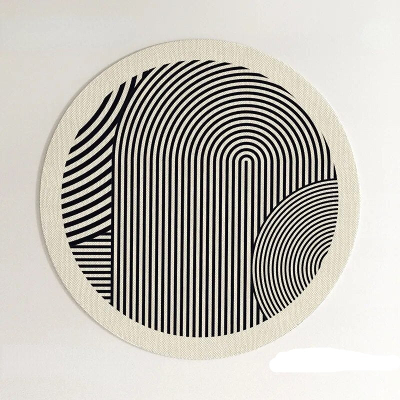 PROMO OUTLET - Tapete Decorativo Orgânico Moderno Redondo - Coleção Paris