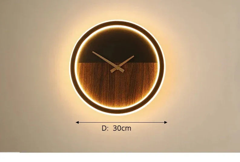 Relógio de Parede Decorativo Moderno com iluminação LED - LumiTime Prestige!