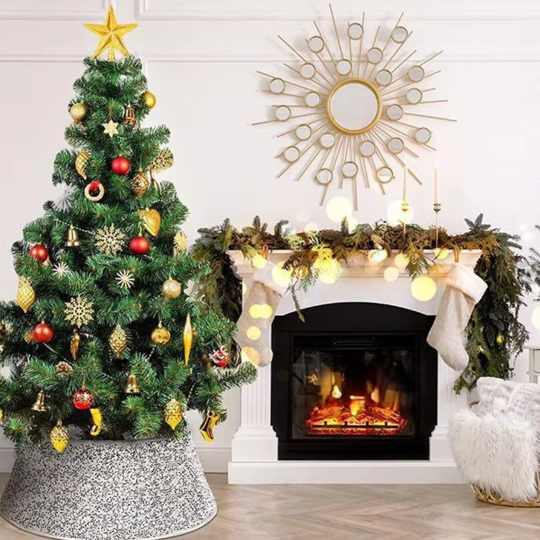 Saia para Árvore de Natal com Lantejoulas Impressas