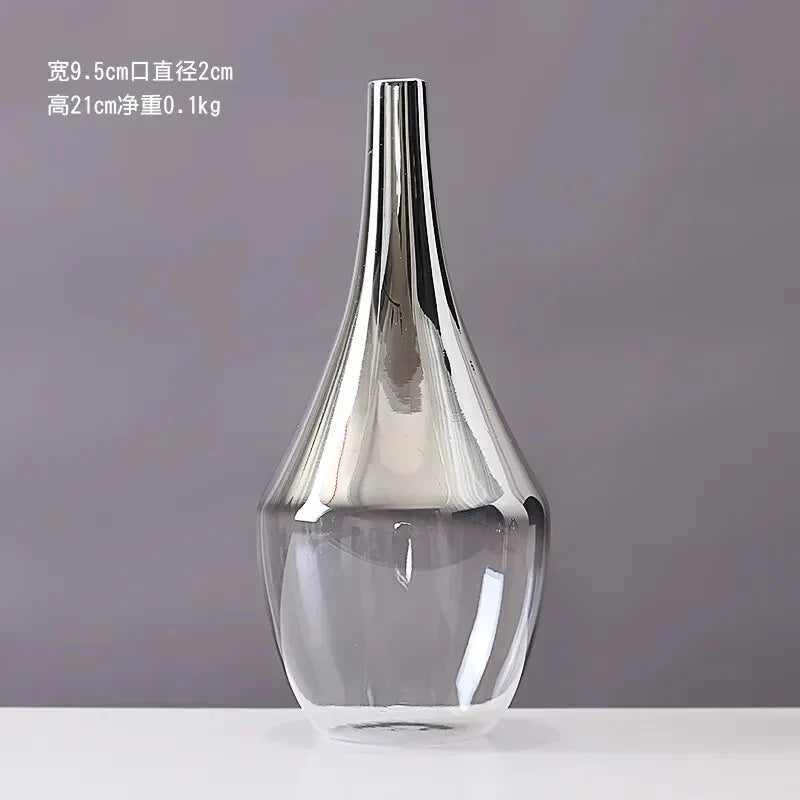 Vaso decorativo moderno para planta de vidro