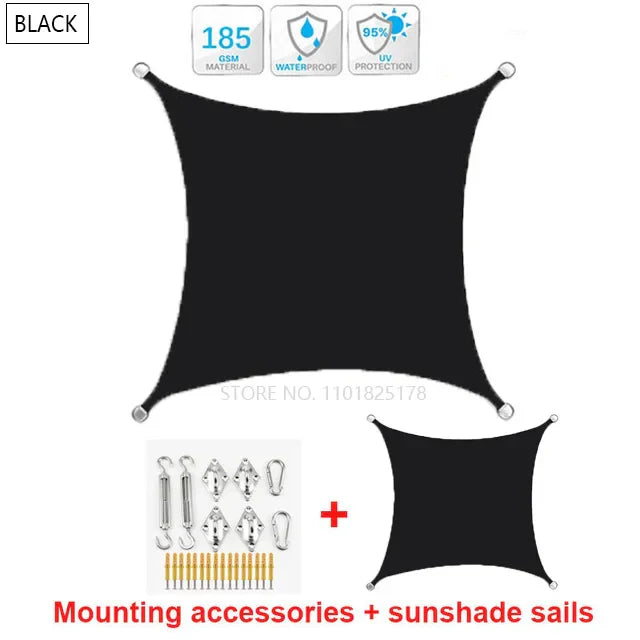 Toldo quadrado Portátil Impermeável Flexível e Resistente Com Proteção UV