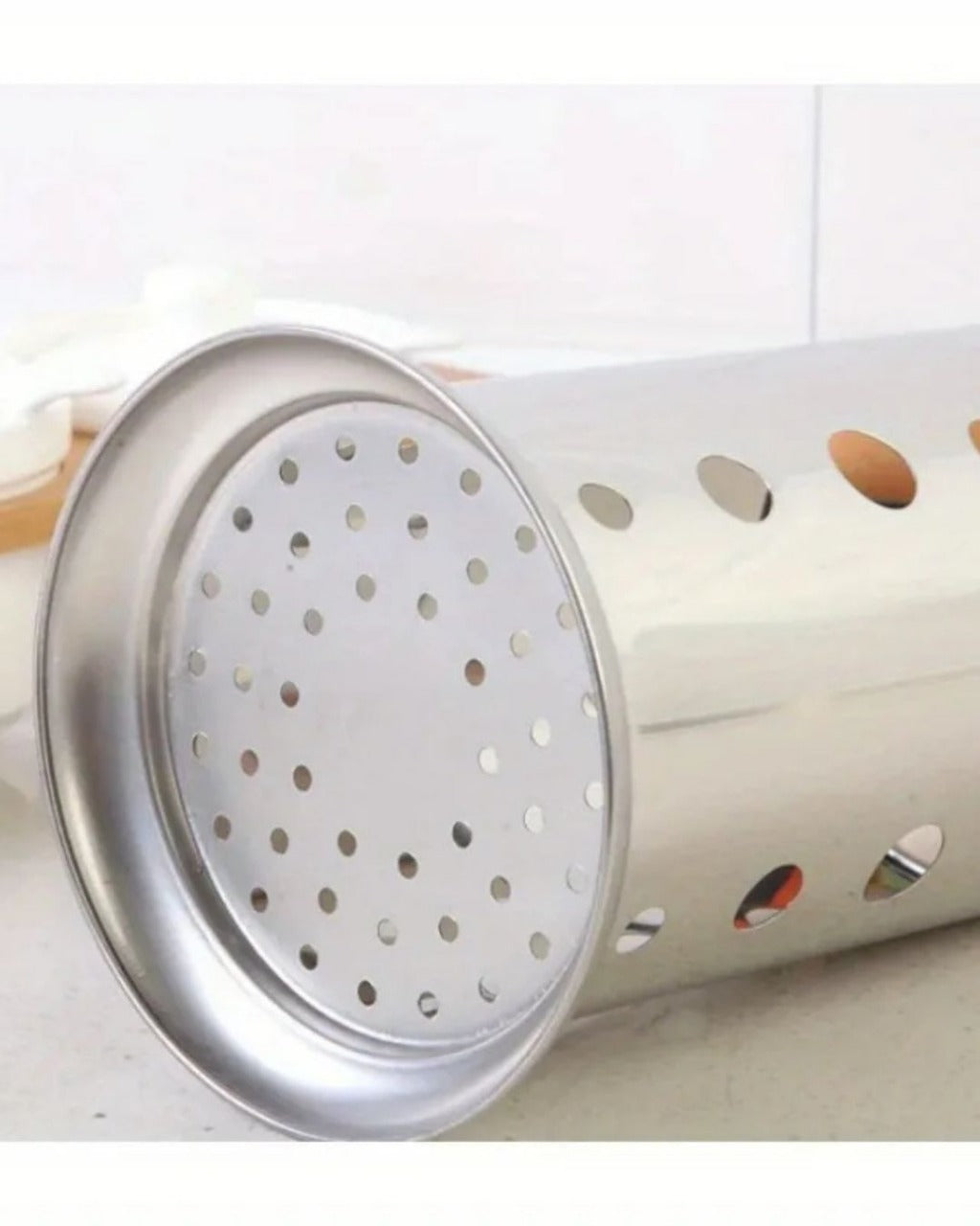 Suporte para Talheres em Aço Inoxidável Porta Talheres com Dreno