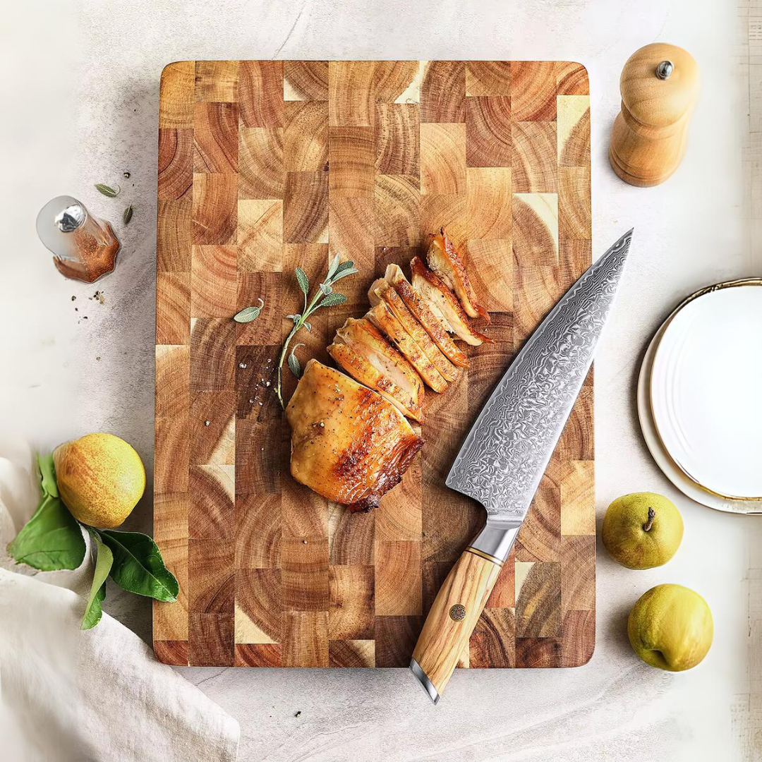 Tábua de Corte Dupla Face em Madeira de Acácia