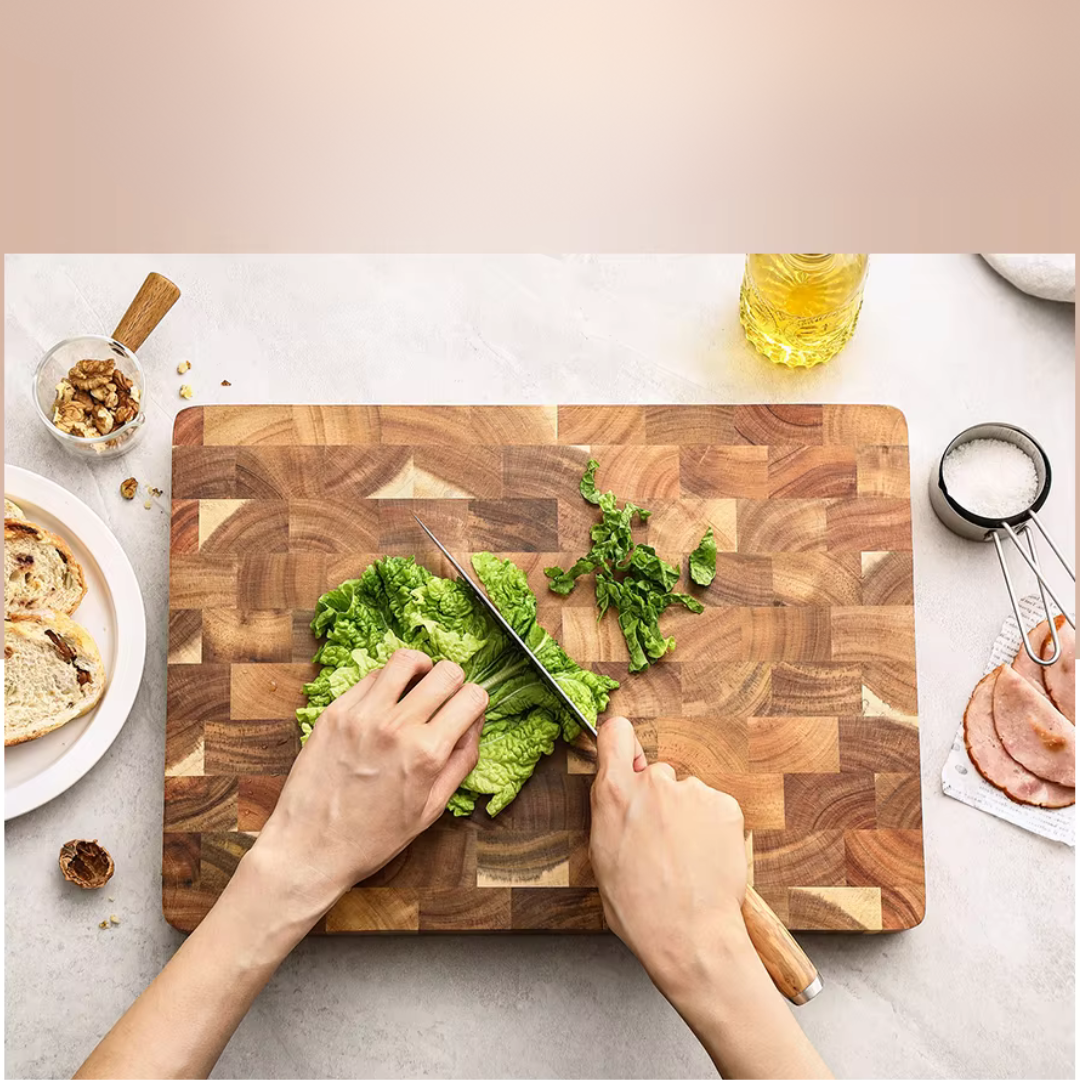Tábua de Corte Dupla Face em Madeira de Acácia