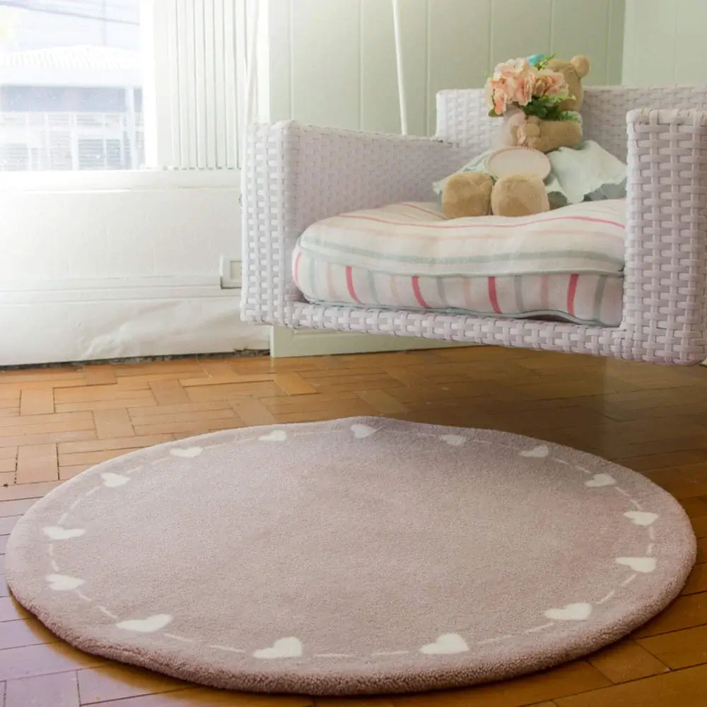 Tapete Infantil Redondo Coleção Amor Perfeito