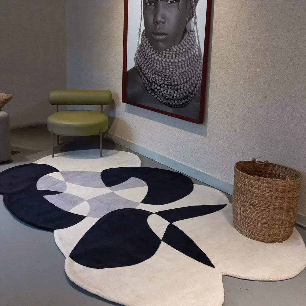 Tapete Orgânico Abstrato Grande - Coleção Flow